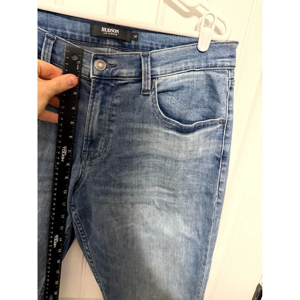 Hudson Jeans Mens 34 Blue Straight Leg Medium Wash Denim EUC
